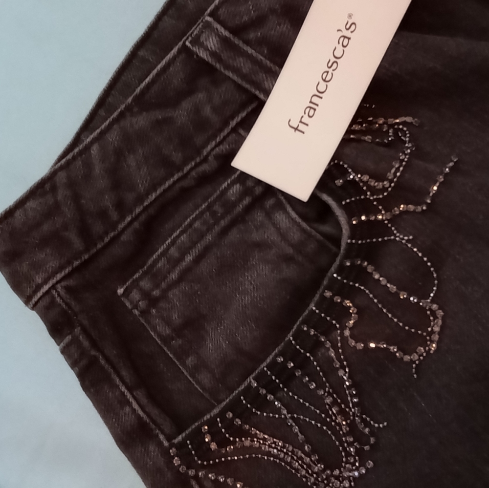 Francesca's Collections Dark Gray Straight Leg Jeans - Picture 7 of 9
